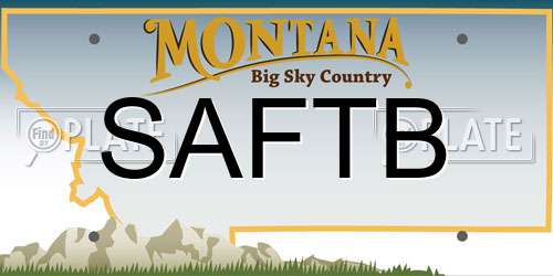 SAFTB Montana License Plate
