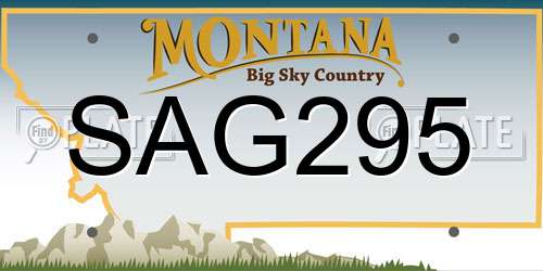 SAG295 Montana License Plate