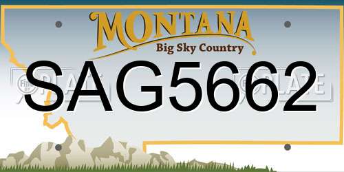 SAG5662 Montana License Plate