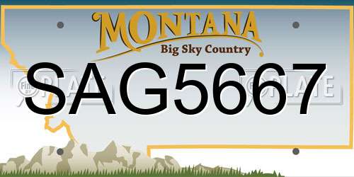 SAG5667 Montana License Plate