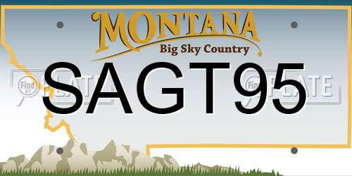 SAGT95 Montana License Plate