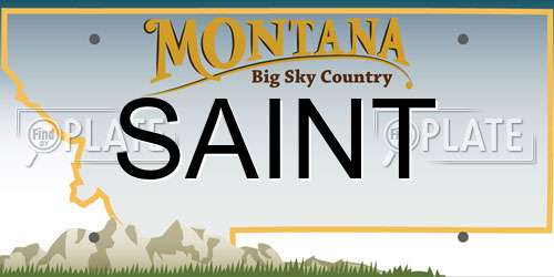 SAINT Montana License Plate