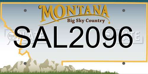 SAL2096 Montana License Plate