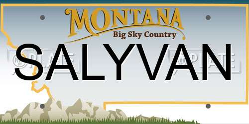 SALYVAN Montana License Plate