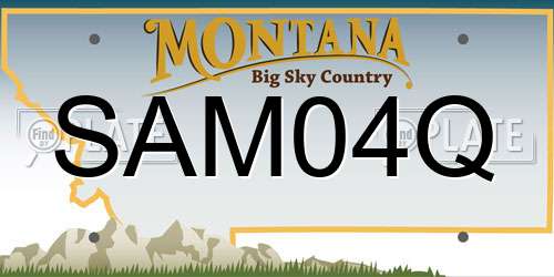 SAM04Q Montana License Plate