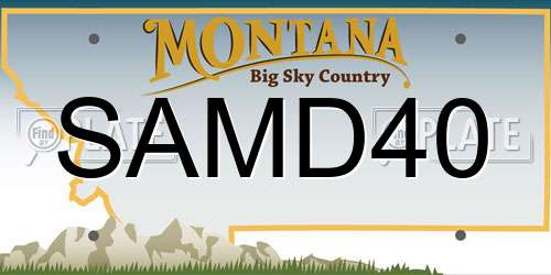 SAMD40 Montana License Plate