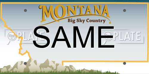 SAME Montana License Plate