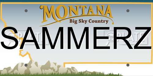 SAMMERZ Montana License Plate
