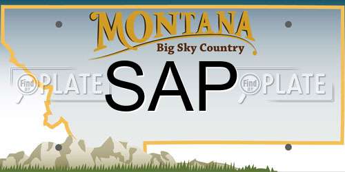 SAP Montana License Plate