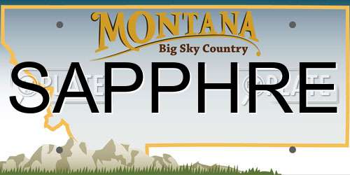 SAPPHRE Montana License Plate