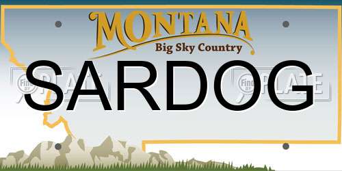 SARDOG Montana License Plate