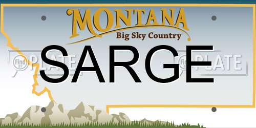SARGE Montana License Plate
