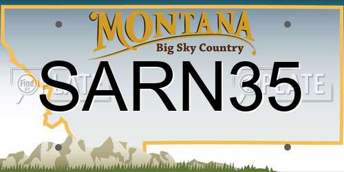 SARN35 Montana License Plate