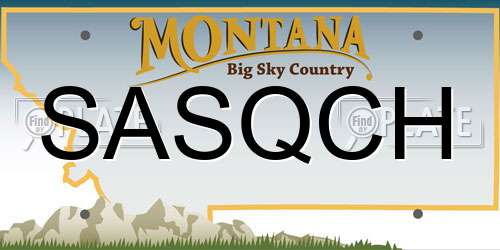 SASQCH Montana License Plate