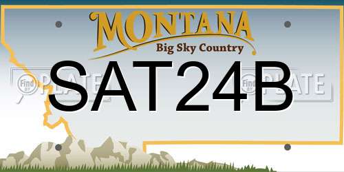 SAT24B Montana License Plate