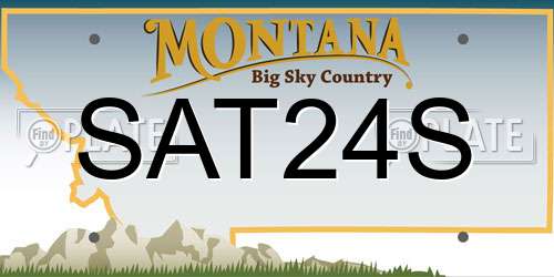 SAT24S Montana License Plate