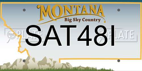 SAT48I Montana License Plate