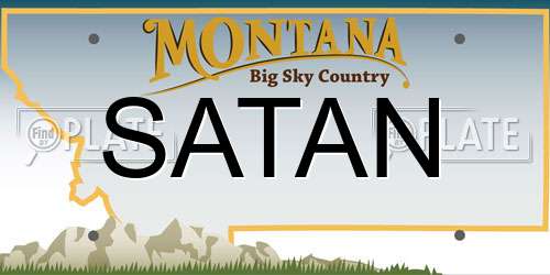 SATAN Montana License Plate