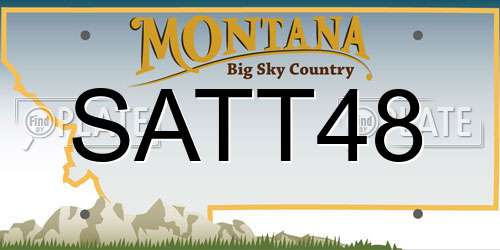 SATT48 Montana License Plate
