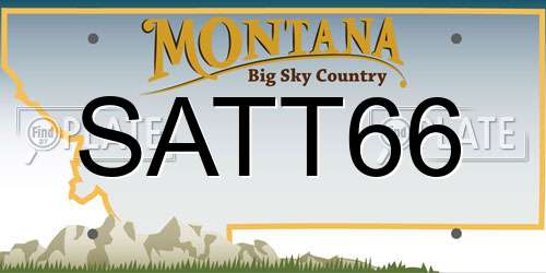 SATT66 Montana License Plate