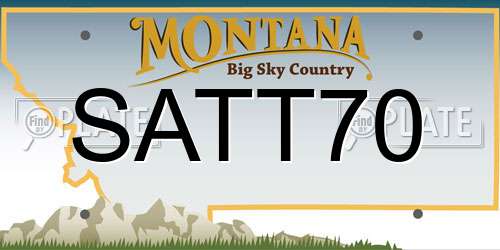 SATT70 Montana License Plate
