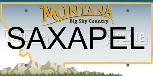 SAXAPEL Montana License Plate