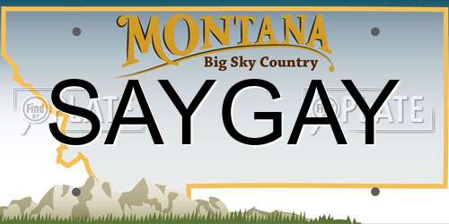 SAYGAY Montana License Plate