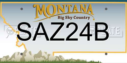 SAZ24B Montana License Plate