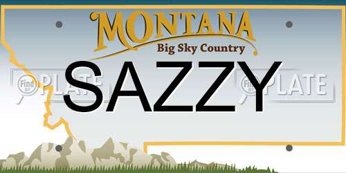 SAZZY Montana License Plate
