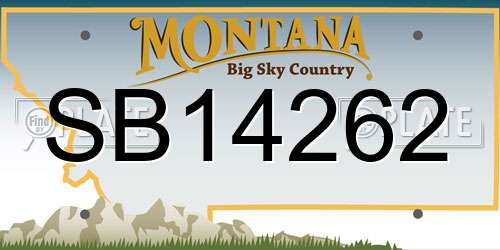 SB14262 Montana License Plate
