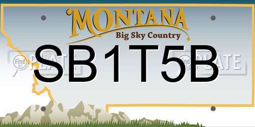 SB1T5B Montana License Plate