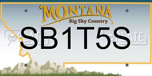 SB1T5S Montana License Plate