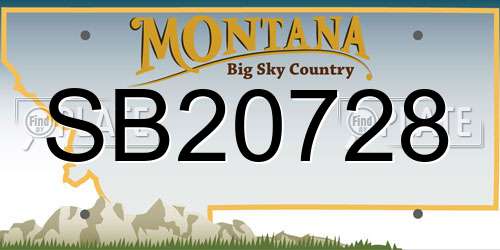 SB20728 Montana License Plate