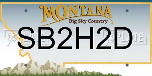 SB2H2D Montana License Plate