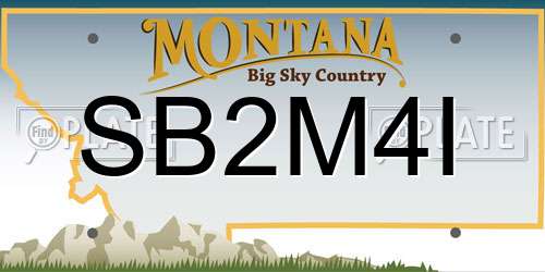 SB2M4I Montana License Plate