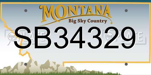 SB34329 Montana License Plate