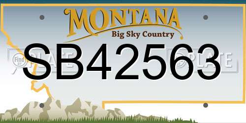 SB42563 Montana License Plate