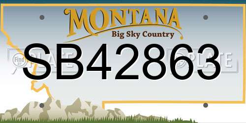 SB42863 Montana License Plate