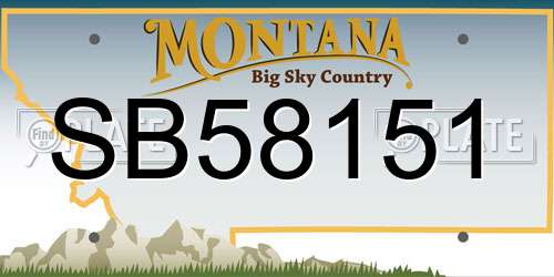 SB58151 Montana License Plate