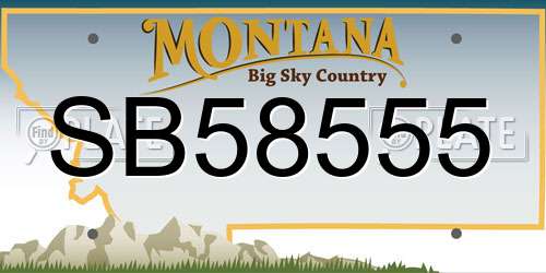 SB58555 Montana License Plate