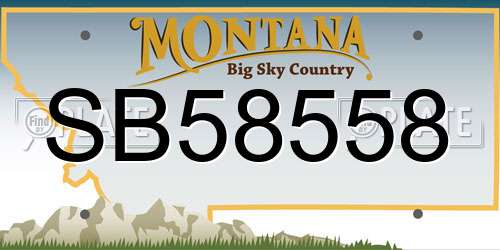 SB58558 Montana License Plate