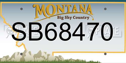 SB68470 Montana License Plate