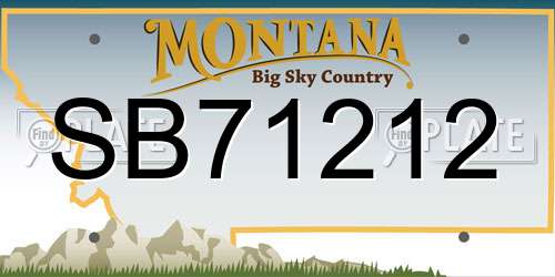 SB71212 Montana License Plate