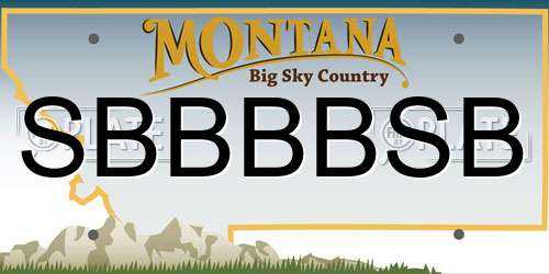 SBBBBSB Montana License Plate