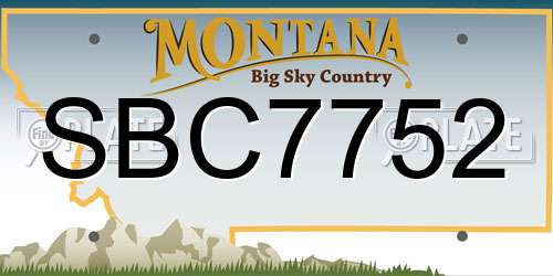 SBC7752 Montana License Plate
