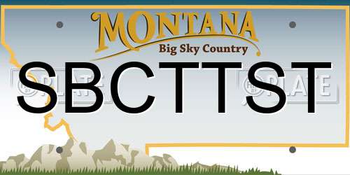 SBCTTST Montana License Plate