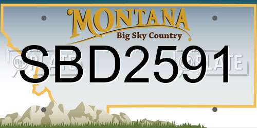 SBD2591 Montana License Plate