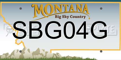 SBG04G Montana License Plate