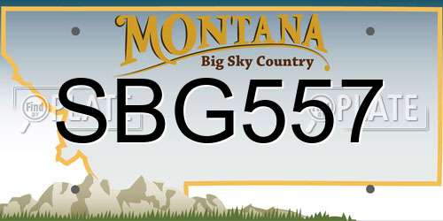 SBG557 Montana License Plate