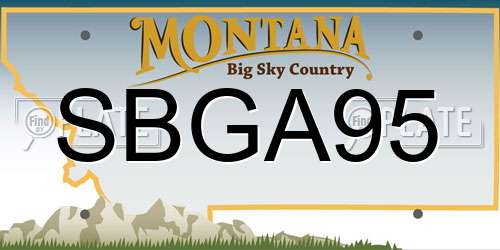 SBGA95 Montana License Plate